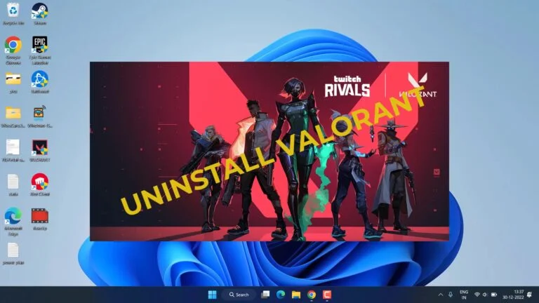 uninstall valorant on pc