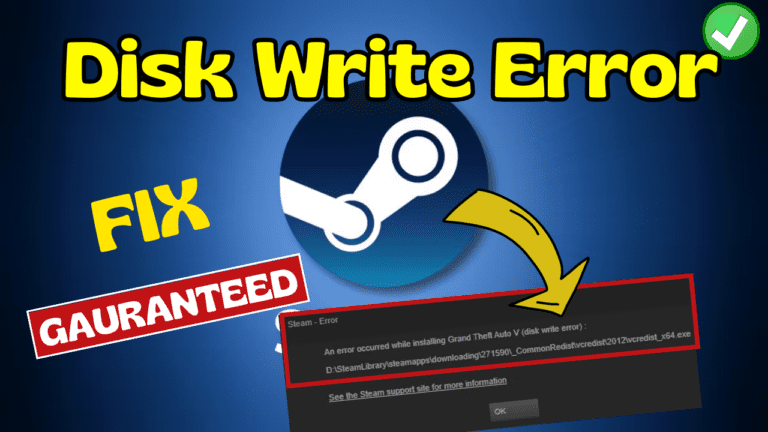 Steam disk write error Fix